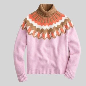 Fair Isle Turtleneck Sweater In Supersoft Yarn